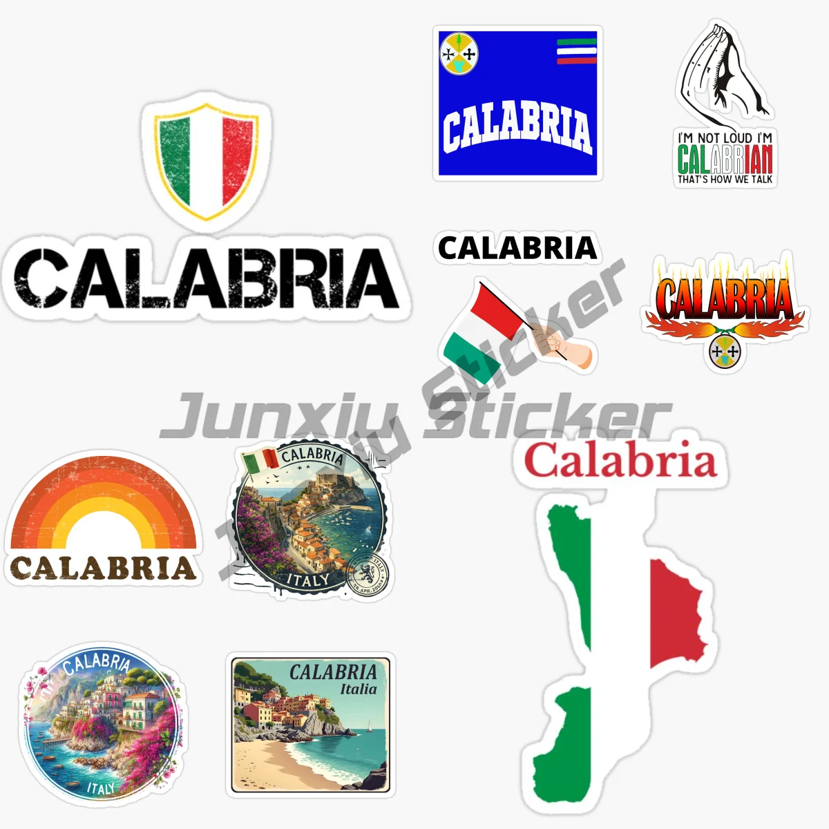 

CALABRIA ITALIA Beautiful Scenery Car Stickers Vinyl PVC Self-adhesive Decoration Waterproof Decals