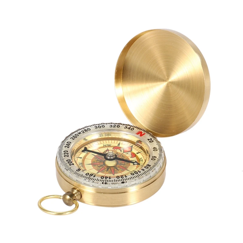YCYS!Easy Classic Metal Brass Pocket Watch Style Camping Compass Outdoor Tools