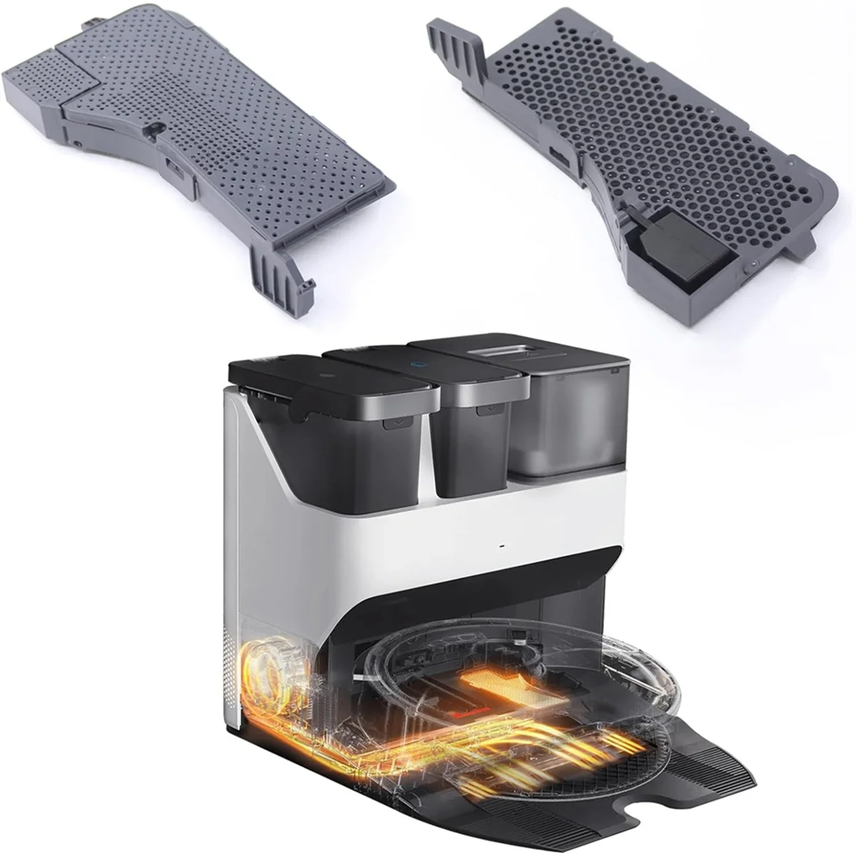 ملحقات مجموعة فرشاة الصيانة وفلتر المياه لقاعدة تعبئة الغسيل الفارغة الأوتوماتيكية بالكامل Roborock S7 Max Ultra