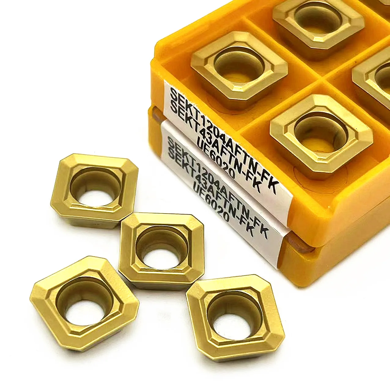 Torno CNC Ferramentas Lâmina De Corte De Metal, Inserções De Carboneto, Inserção De Fresagem, Ferramenta De Torneamento, SEKT1204, AFTN, FK, VP15TF, UE6020, US735