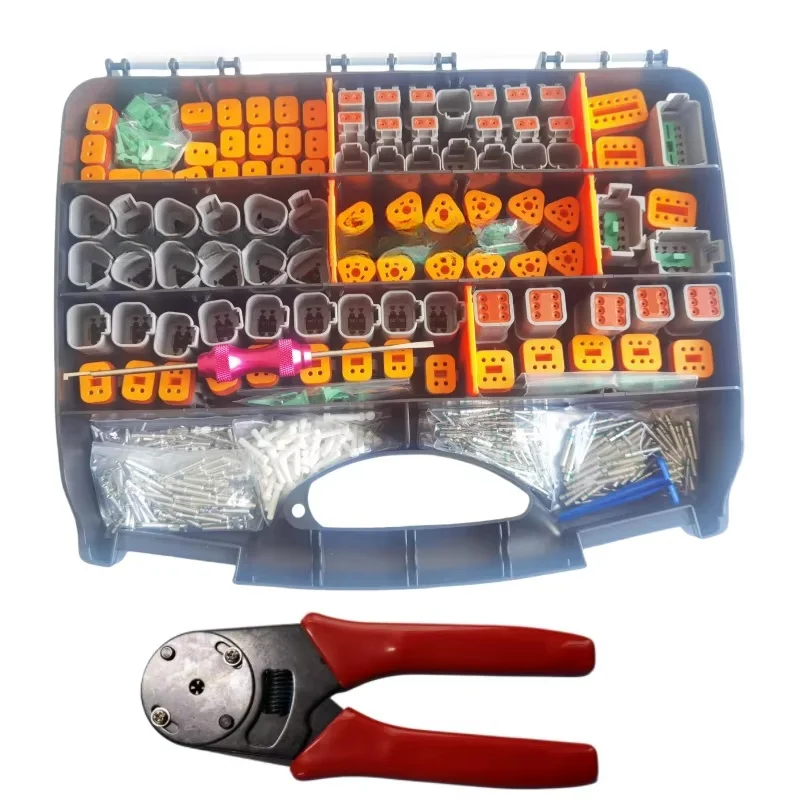 500 Pcs DT Series Waterproof 2 3 4 6 8 12 Pin Wire Car German Connector Kit with Removal Kit