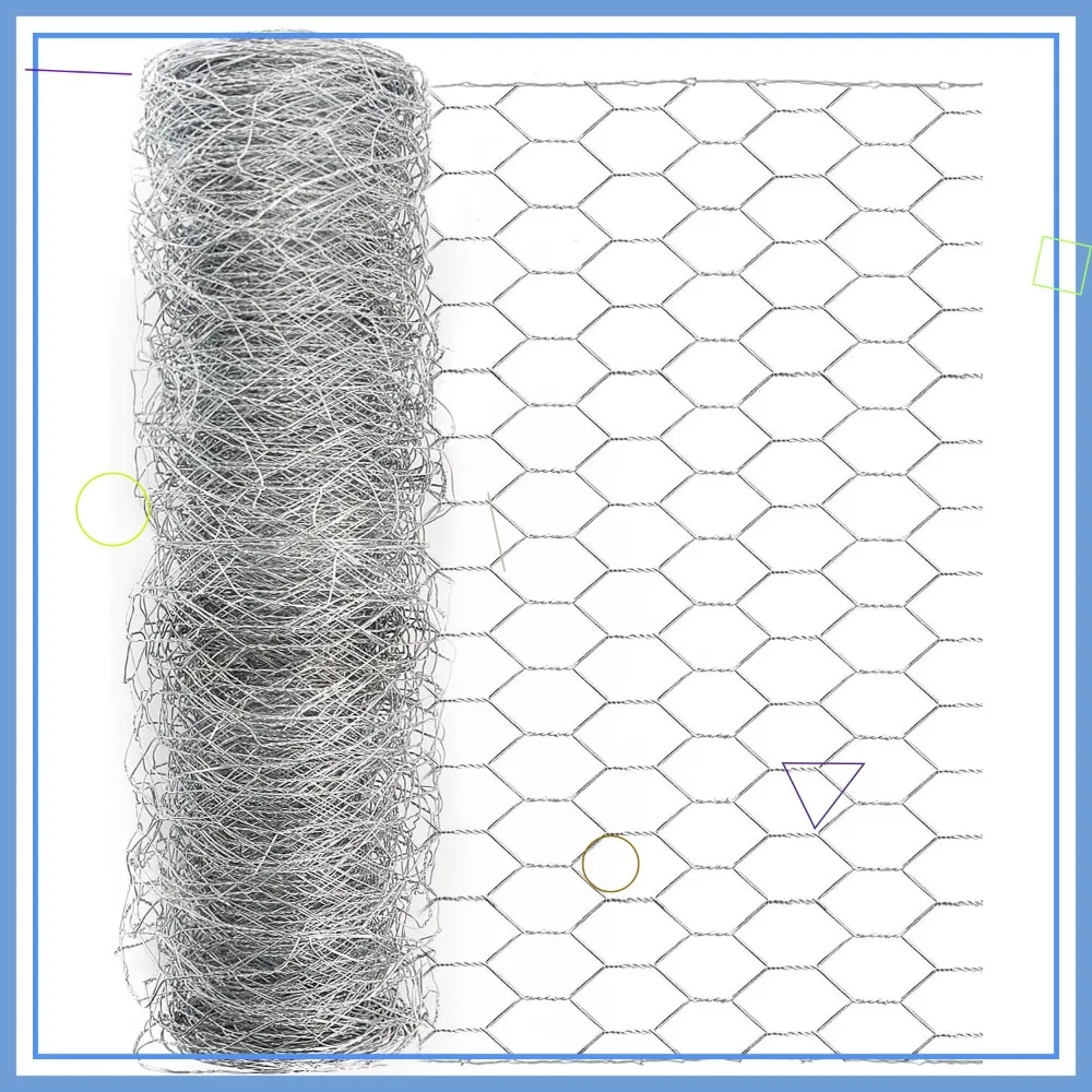 

72" x 100' Chicken Wire Netting - 1" Mesh Poultry Fence for Garden, Pets, Crafts