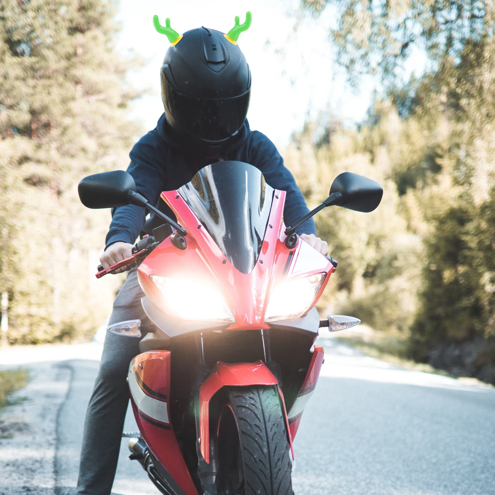 

8pcs Antler Suction Cup Decor For Abs Material Sticky Mount Motorcycle Accessories Bright Colorful Women Men