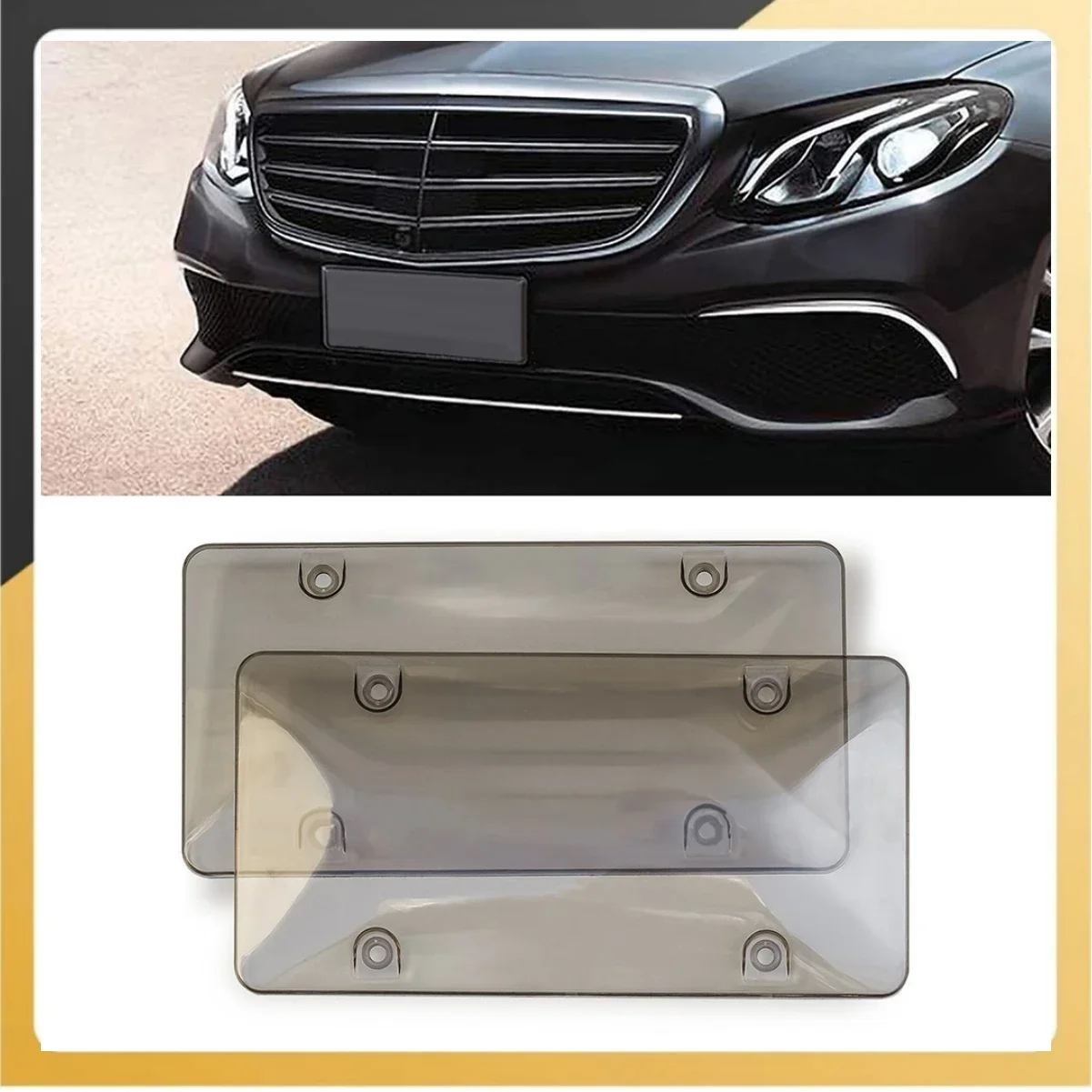 2pcs License Plate Cover Reflective Anti Speed Red Light Toll Camera Stopper License Plate Cover Frame Holder Decor