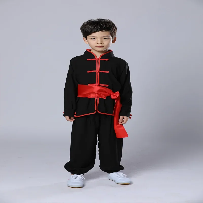 

New adult and children's cotton silk martial arts costumes for performance, men's and women's long and short sleeved training pe