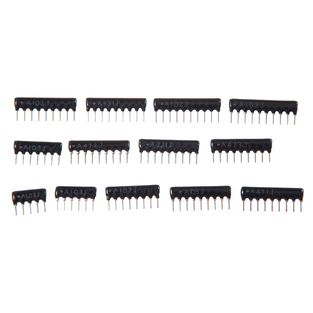 65pcs=13value*5pcs 8A103 10A103 Resistor Network Array kit Assortment set 9A103 9A102 9A472 9A221 9A331 9A471 7A103 5A103 6A103