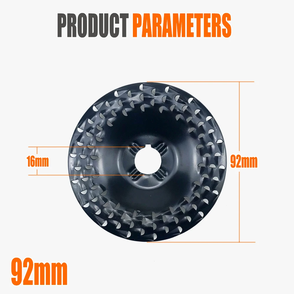 92/125mm Angle Grinding Wheel Woodworking Sanding Rotary Abrasive Tool Suitable for 100/125 Type Angle Grinder Wood Shaping