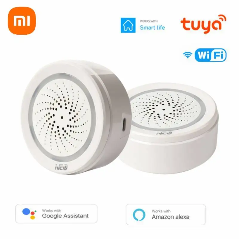 Xiaomi Wireless WiFi Siren Alarm Sensor Sound Light Alert Smart Life Siren Compatible With Alexa Google Home For Home Security