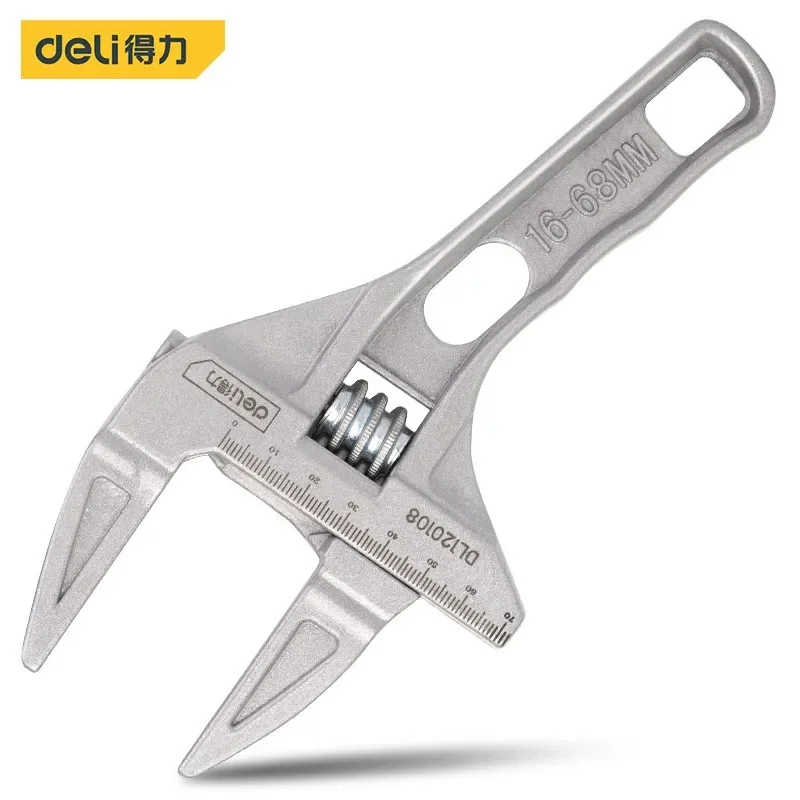 

Deli Wrench Universal Monkey Spanner Multi-function Plumbing Hand Tools Nut Sink Wrench Bathroom Pipe Large Open Spanner 16-68mm