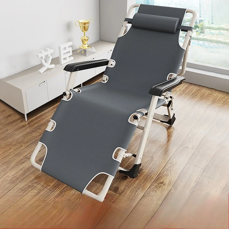 

Breathable Folding Recliner for Office Nap, 5-Position Adjustable Lounge Chair 160° Flat, Textilene Mesh Patio Chair for Home