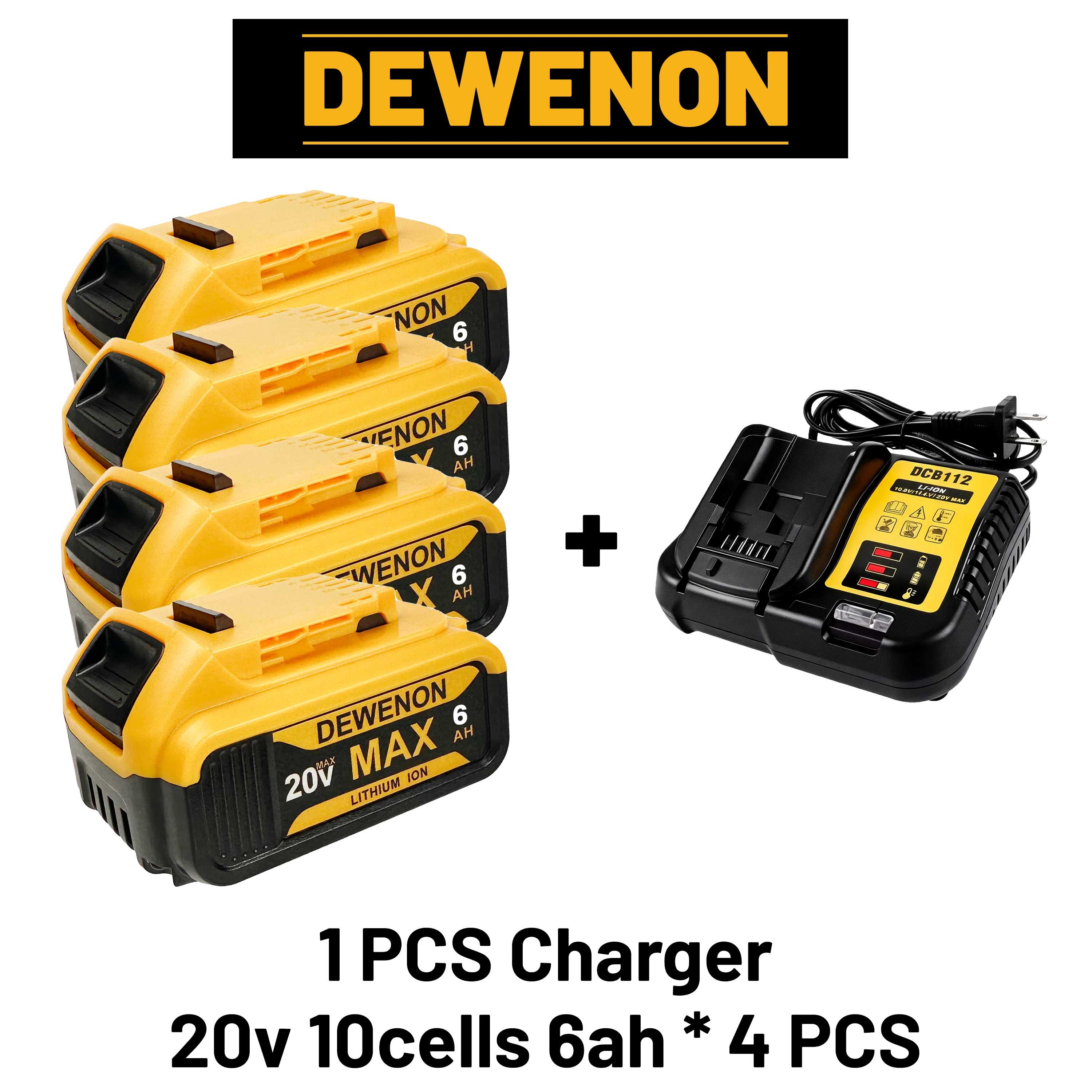 

For dewalt 20V 5AH 6AH MAX tool 100% genuine lithium-ion battery DEWALT power toolr DEWENONeplacement battery DCB200