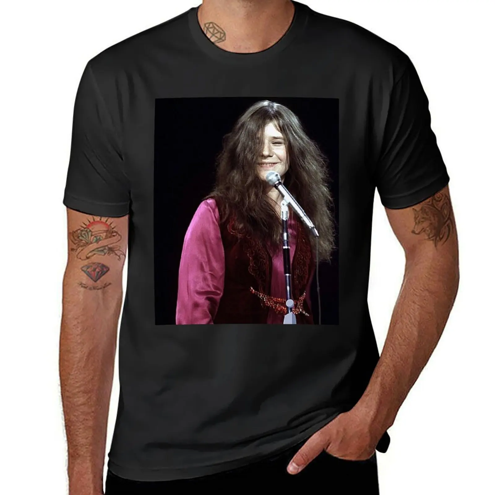 Janis Joplin pretty T-Shirt anime Blouse quick drying quick-drying men t shirt