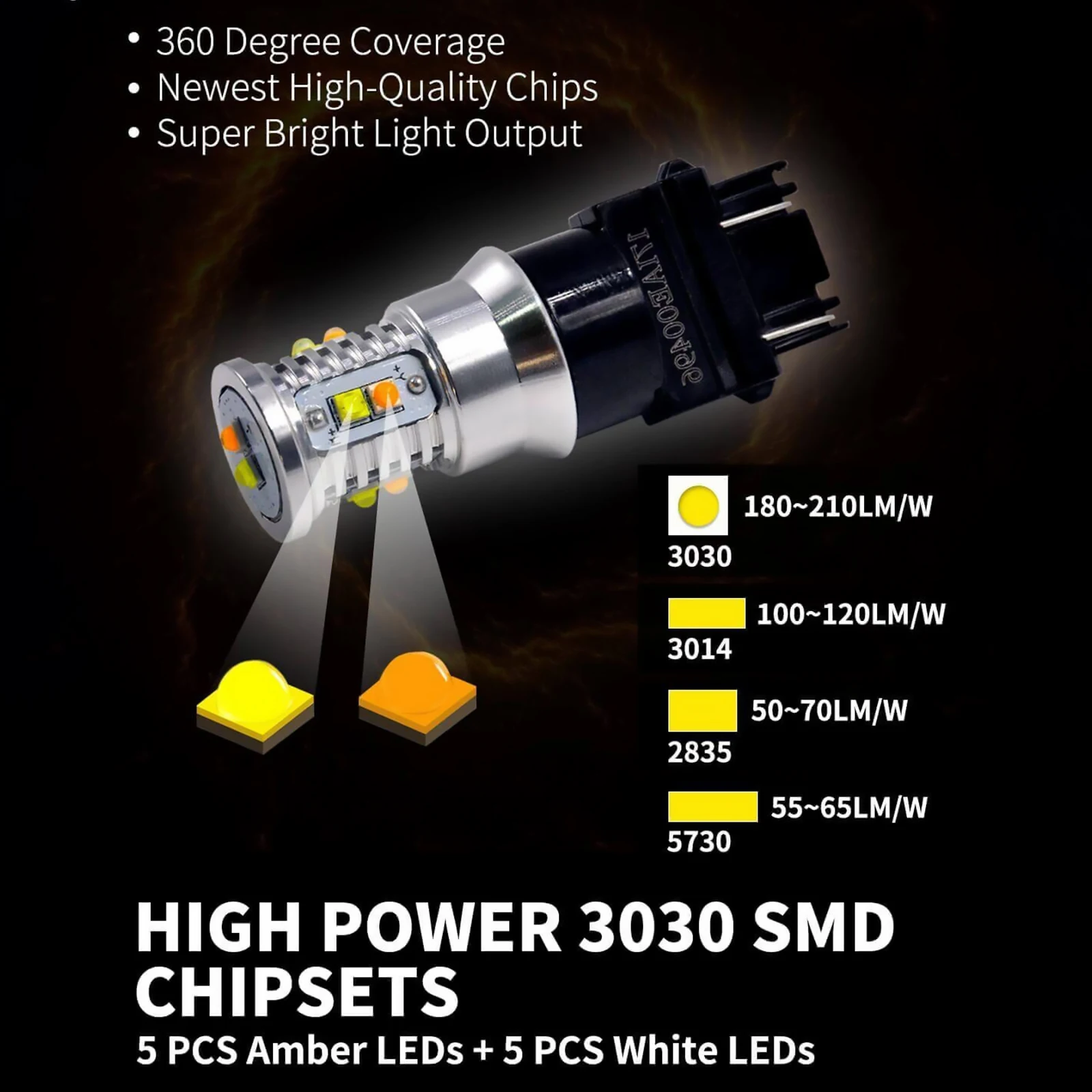 2Pcs LED Turn Signal Lights Switchback 3157 Dual Color White Amber LED Bulbs Car Accessory For Chevrolet Silverado 1500 L3157ALL