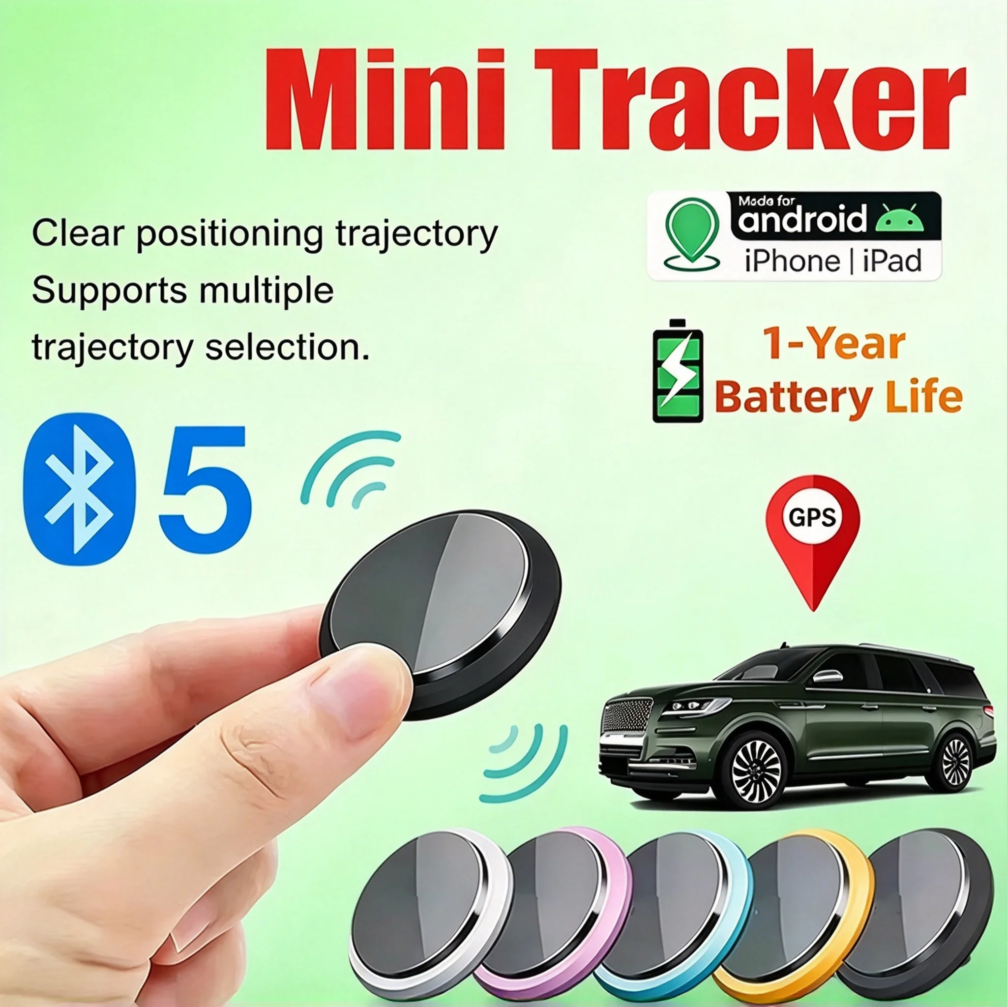 Mini GPS Tracker Smart Anti-Lost Device Bluetooth 5.0 Finder Air Tag Pets Kid Key Car Suitcase Locator For IOS Android New