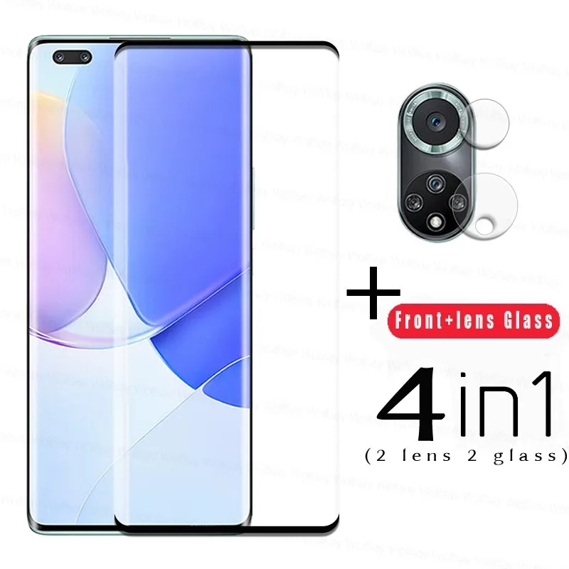 For Huawei Nova 9 Pro Glass 3D Full Cover Curved Screen Protector For Nova 9 8 7 Pro Tempered Glass HD Lens Film For Nova 9 8 7