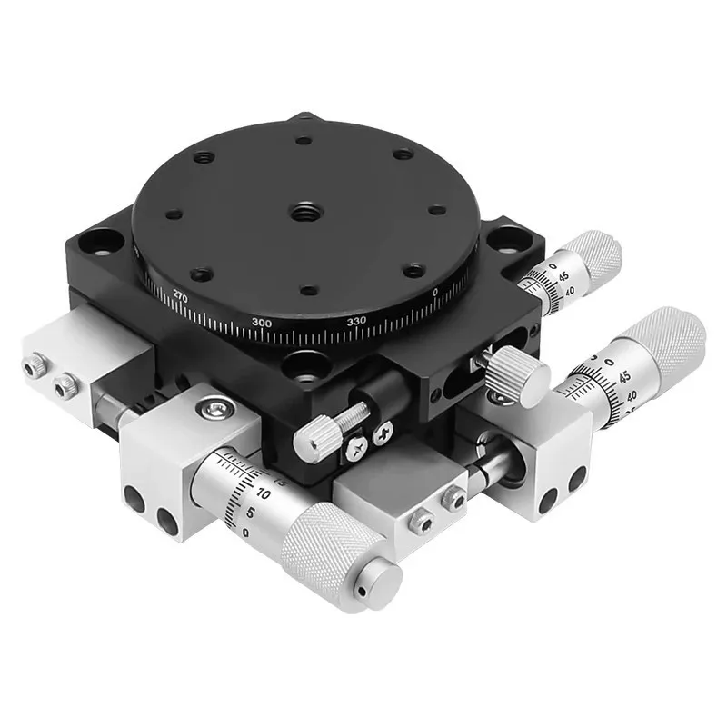 XYR axis 90*90mm Manual trimming platform Translation table and rotary table Cross rail 90*90mm LS90-L XYR90-L