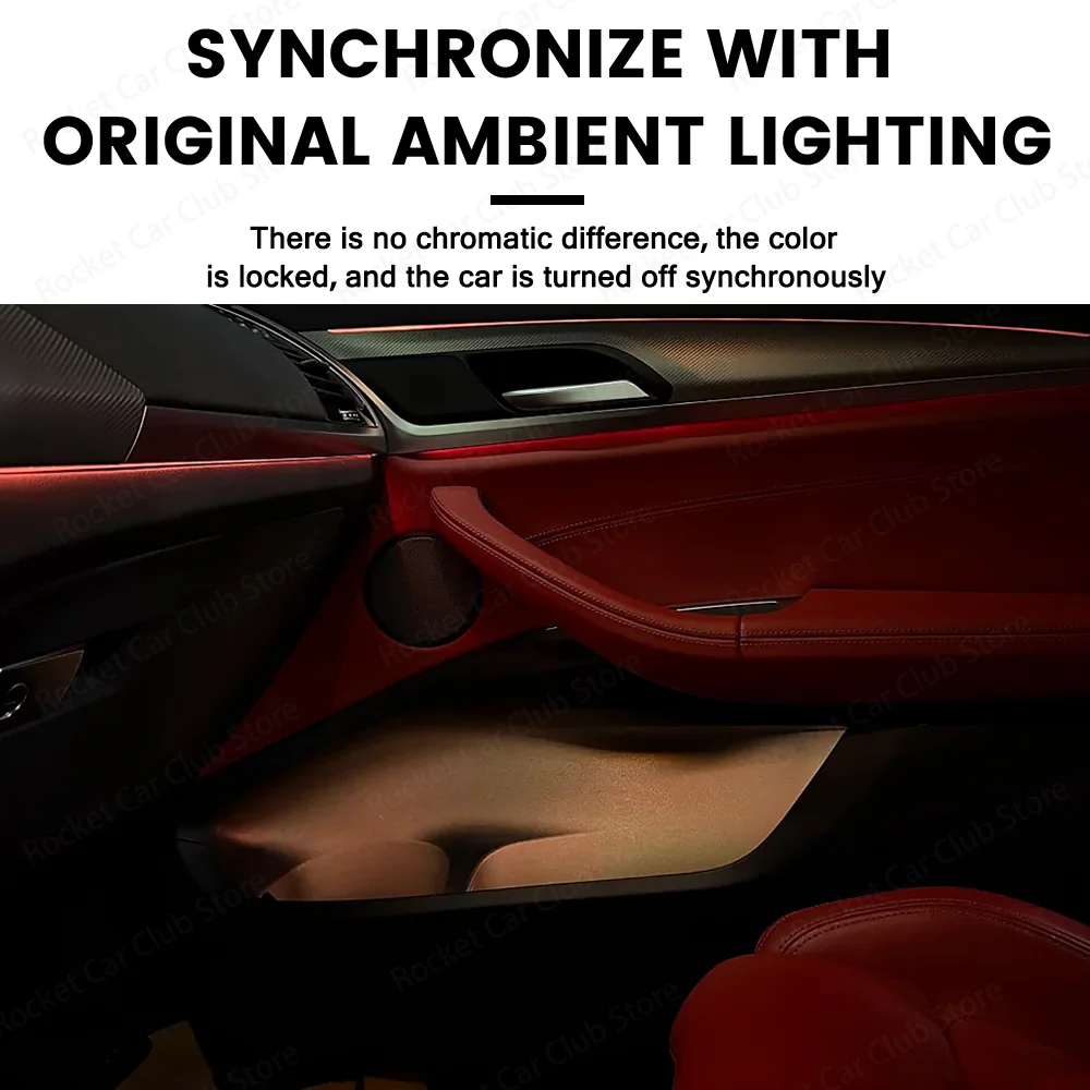 For For BMW G20 G22 G42 G01 G02 X3 X4 Car Plug And Play Easy To Install LED Original 11 Color Ambient Light Storage Box Light