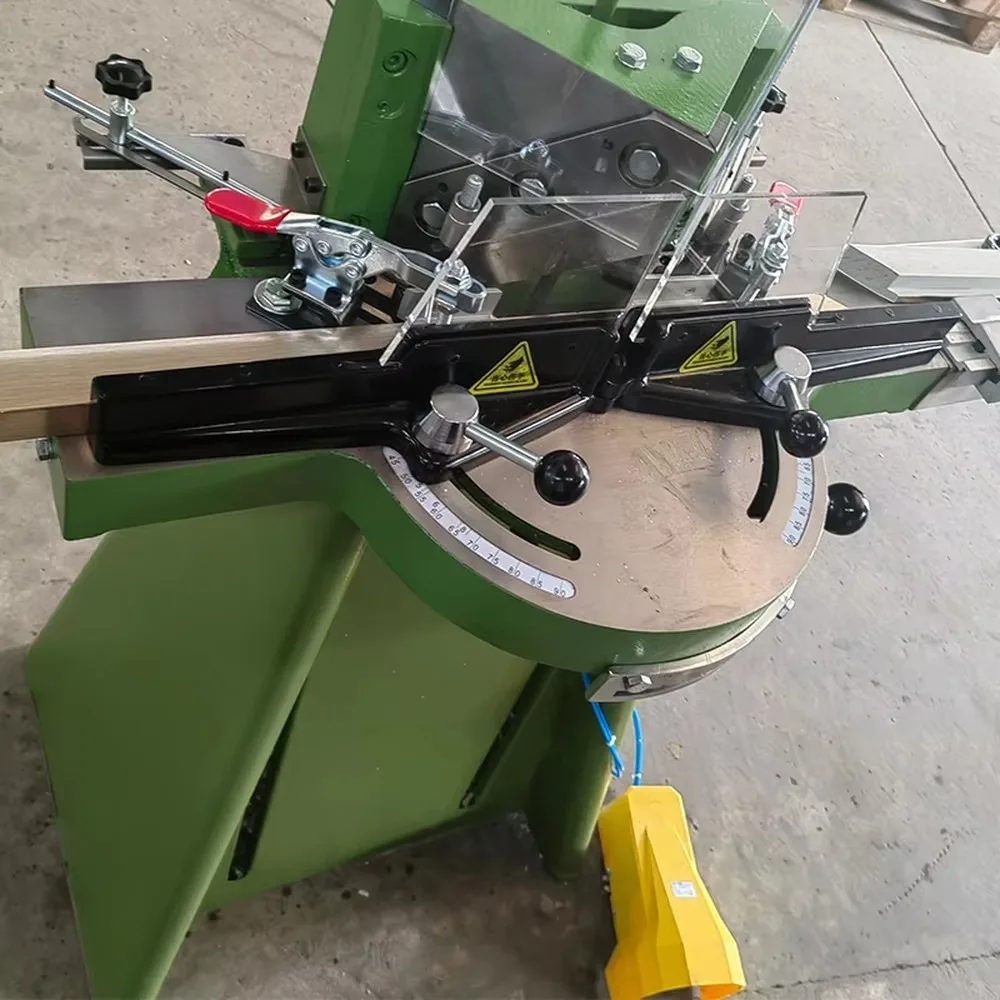 Pneumatic Picture Frame Angle Cutting Machine for Woodworking PS MDF Moulding Profile Precision Cutter Tool