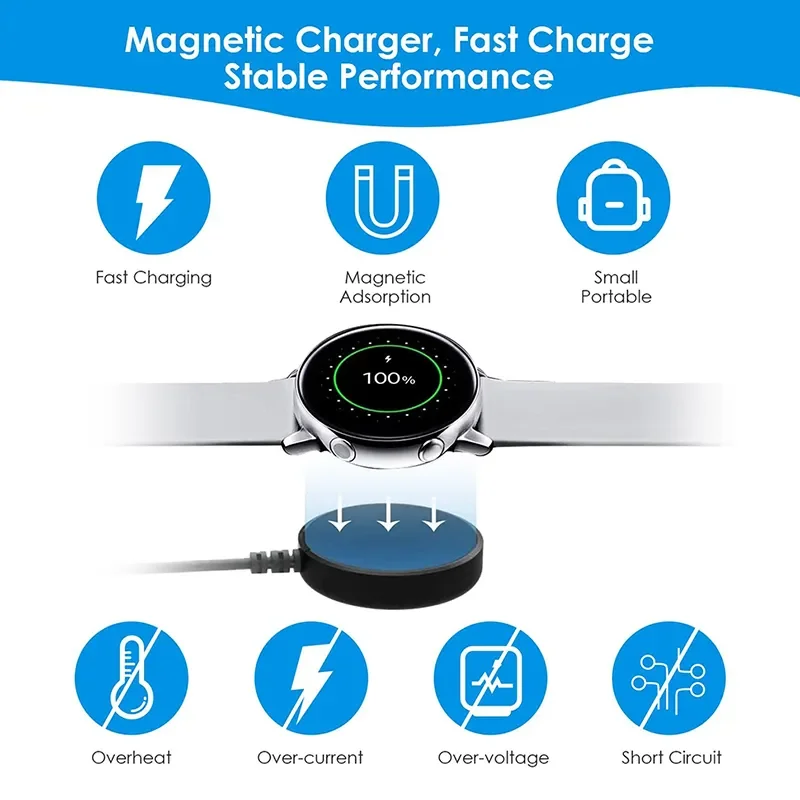 Magnetic Charger For Samsung Galaxy Watch 5 Pro Fast Charging USB Charging Dock For Samsung Watch 5 4 3 2 1 Universal Charging