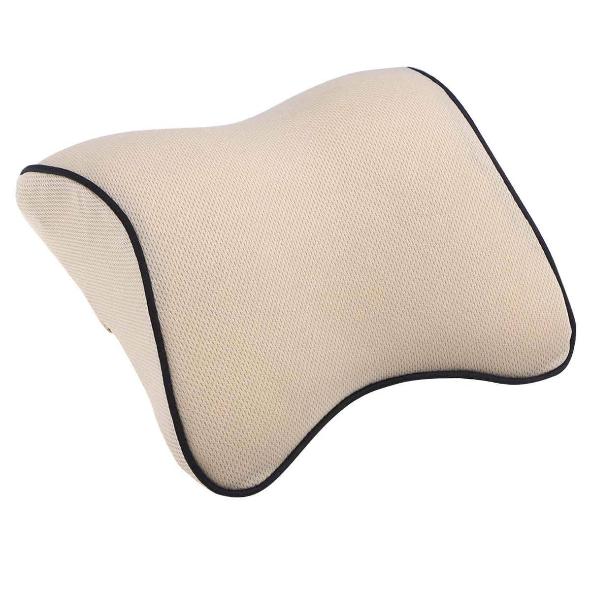 

Memory Foam Headrest Car Neck Cushion Beige Viscous Core High Quality Support Pillow Protect Neck Reduce Fatigue Pain