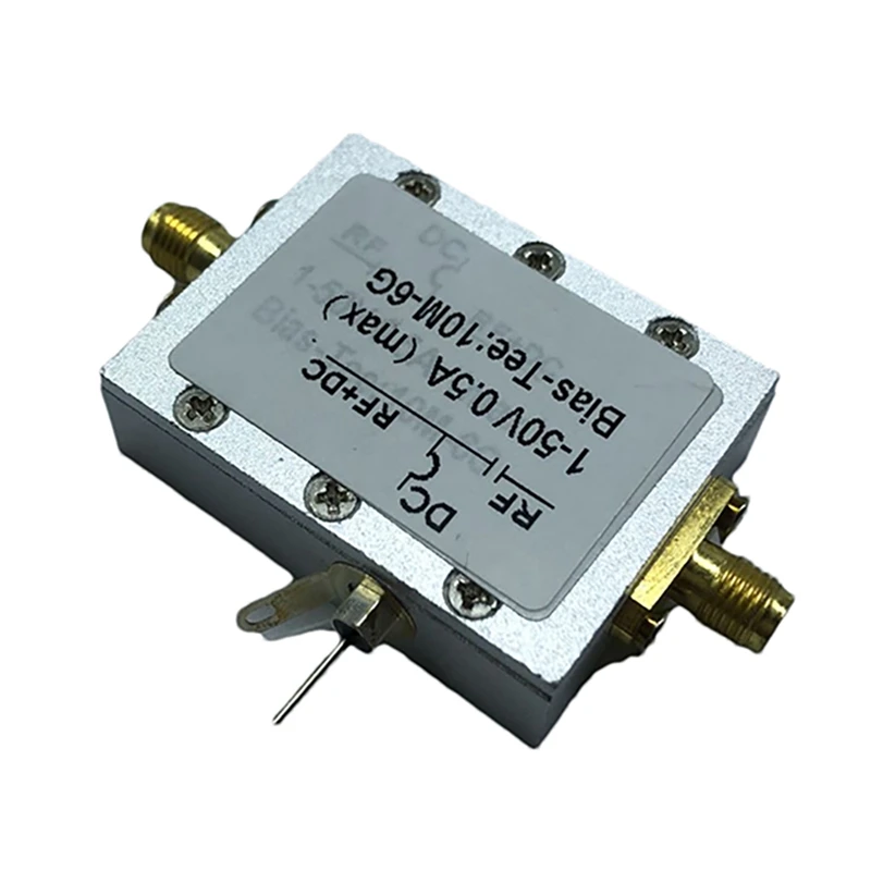 Bias Tee 10Mhz-6Ghz Broadband Radio Frequency Microwave Coaxial Bias Software Radio FM Radio