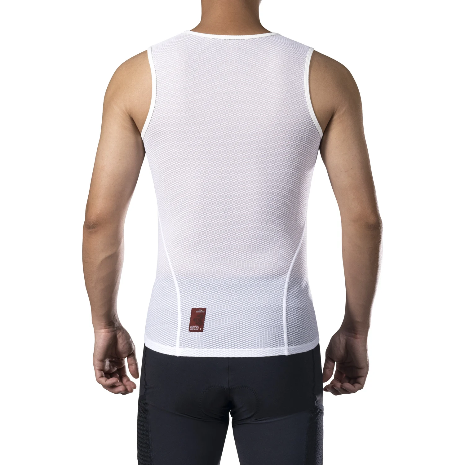 MY KILOMETRE Mens Cycling Base Layer Bike Top Quick Dry Sport Undershirt Sleeveless White Cycling Underwear Vest Bicycle Jersey