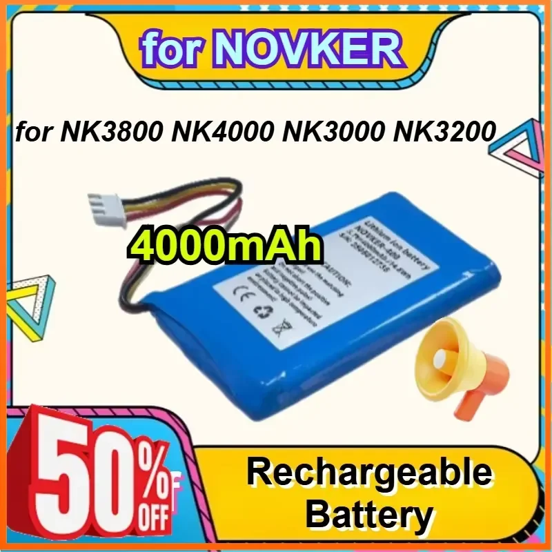 4000mAh for NOVKER NK3800 NK4000 NK3000 NK3200 OTDR Fiber Optic Tester Replacement Battery