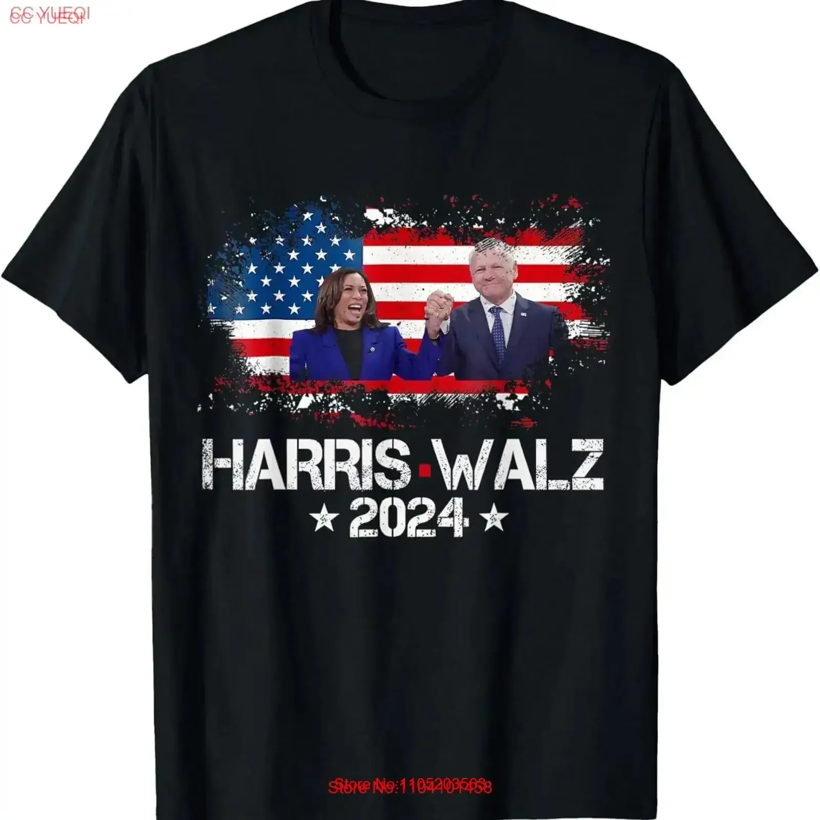 Harris Waltz 2024 Vice President Kamala Tim Walz T Shirt vintage Washed designer clothes homme Stretched Soft Casual Unisex