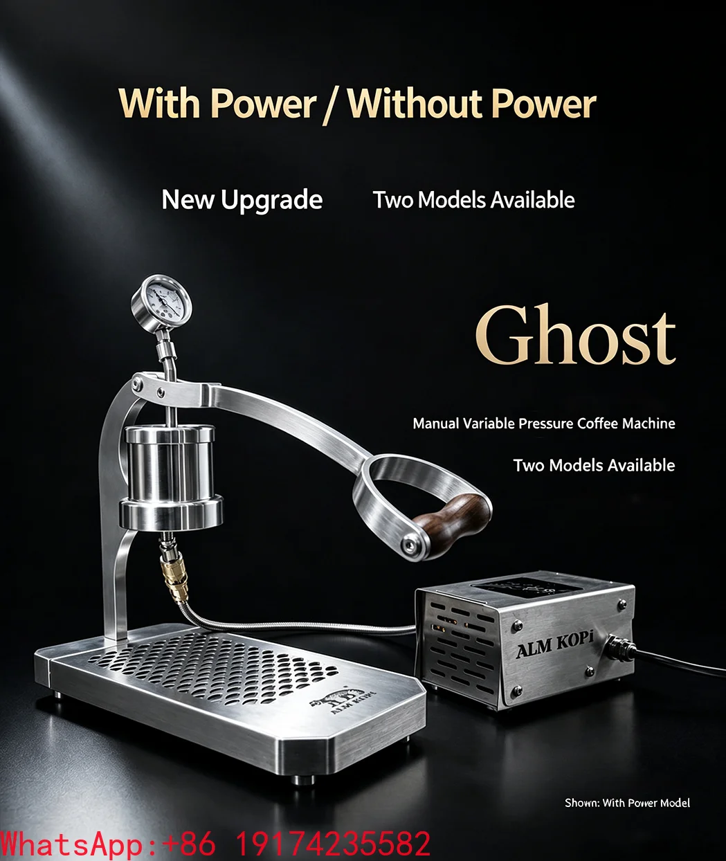 Outdoor Portable PID Hand Pressure Type Semi-automatic Manual Control Stainless Steel Body Espresso Coffee Machine