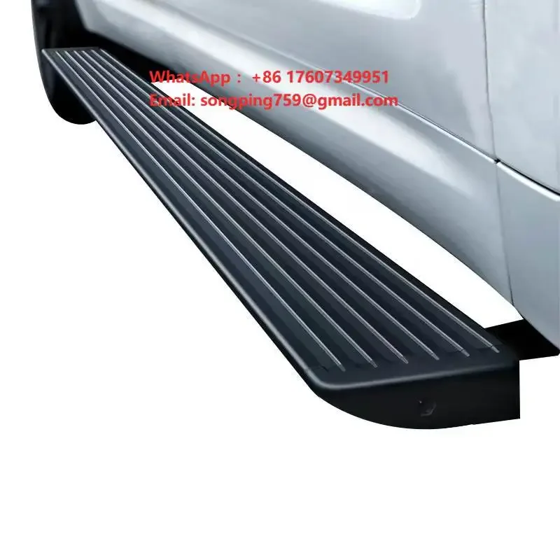 Anti-Pinch Waterproof Aluminum Alloy Automatic Electric Side Step Running Board Sports Style No Drilling Installation Full Set