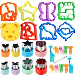 Plastic Sandwich Cutters Set for Children Kids DIY Food Cookies Bread Mold Maker Fruit Vegetable Cutter Shapes Baking Tools