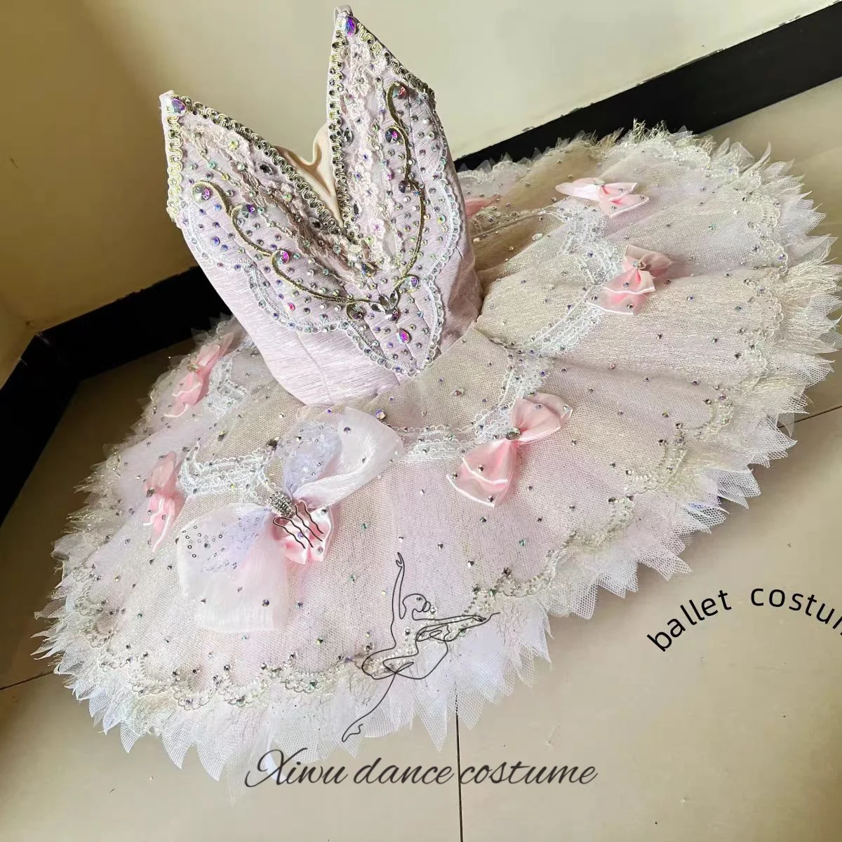 라일락 캔디 요정 변형 여성 발레 드레스 공연 투투 드레스 어린이 및 성인 맞춤형 경쟁 의상