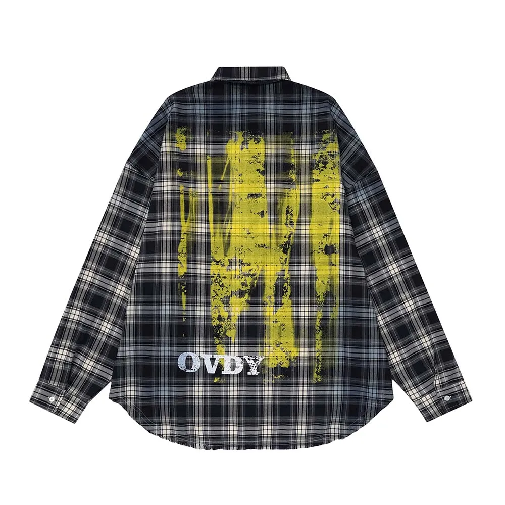 PAINT SPLATTER PLAID SHIRTS