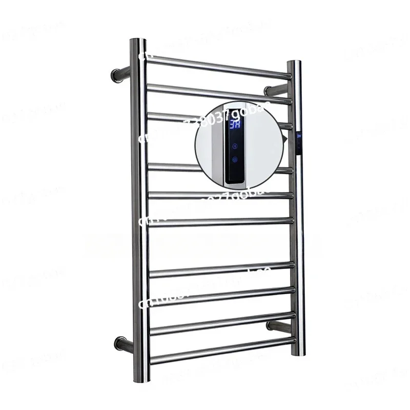 Luxurious Wall Mounted Rail Heated Rack 304 Stainless Steel Fashion Square Towel Warmer Bathroom