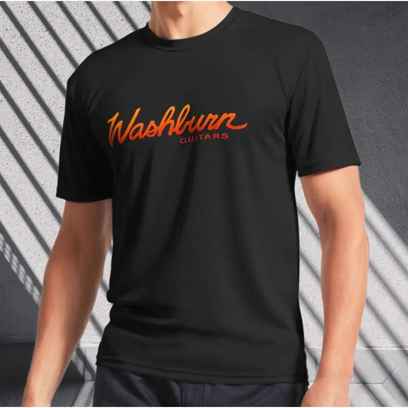 Camiseta activa con Logo de Guitars Washburn, camiseta para hombre, talla divertida S a 5XL