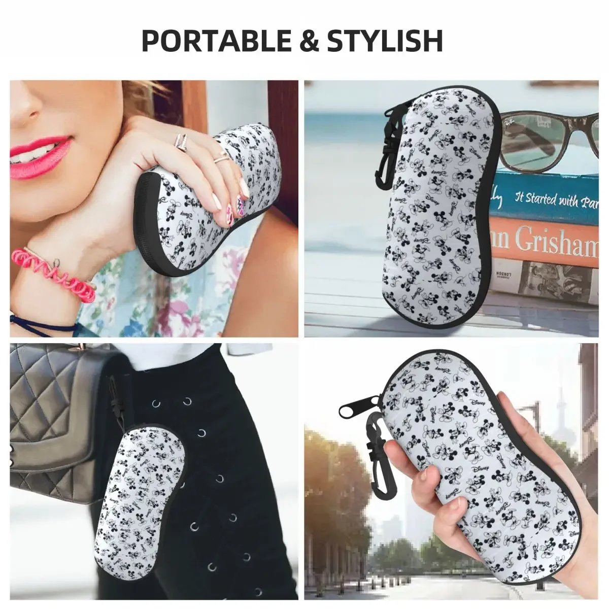 Mickey Cartoon Pattern Glasses Case Lightweight Box Sunglasses Box Print Eyeglasses Box