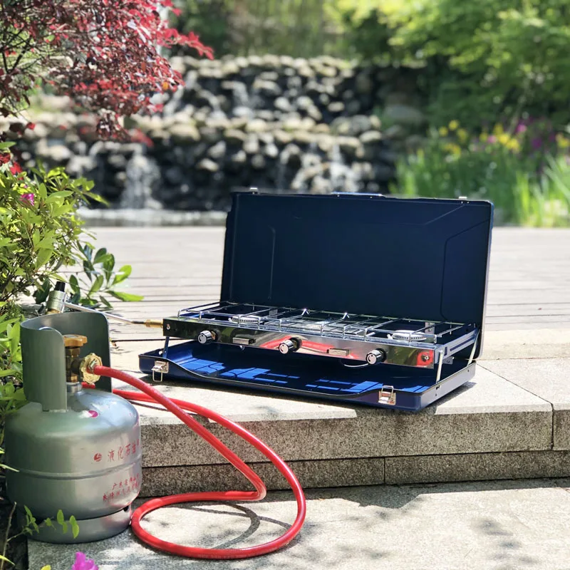 

Американская портативная газовая плита для автофургонов с двойной головкой для сжиженного пропана