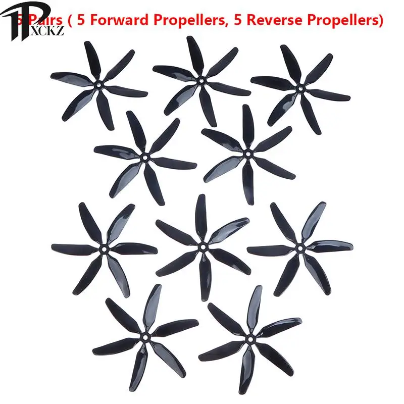 10pcs 5X4X6 Six-Blade Propeller Six-Blade Propeller CW CCW 5 Inch Propeller Blades For Quadcopter Racing Drone Propeller Blades