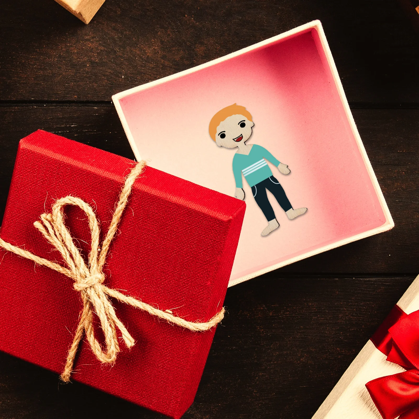 

50Pcs Figure Shape Wood Cutouts Unfinished Natural Wooden Chips for DIY Kids Painting School Home Decoration Supplies