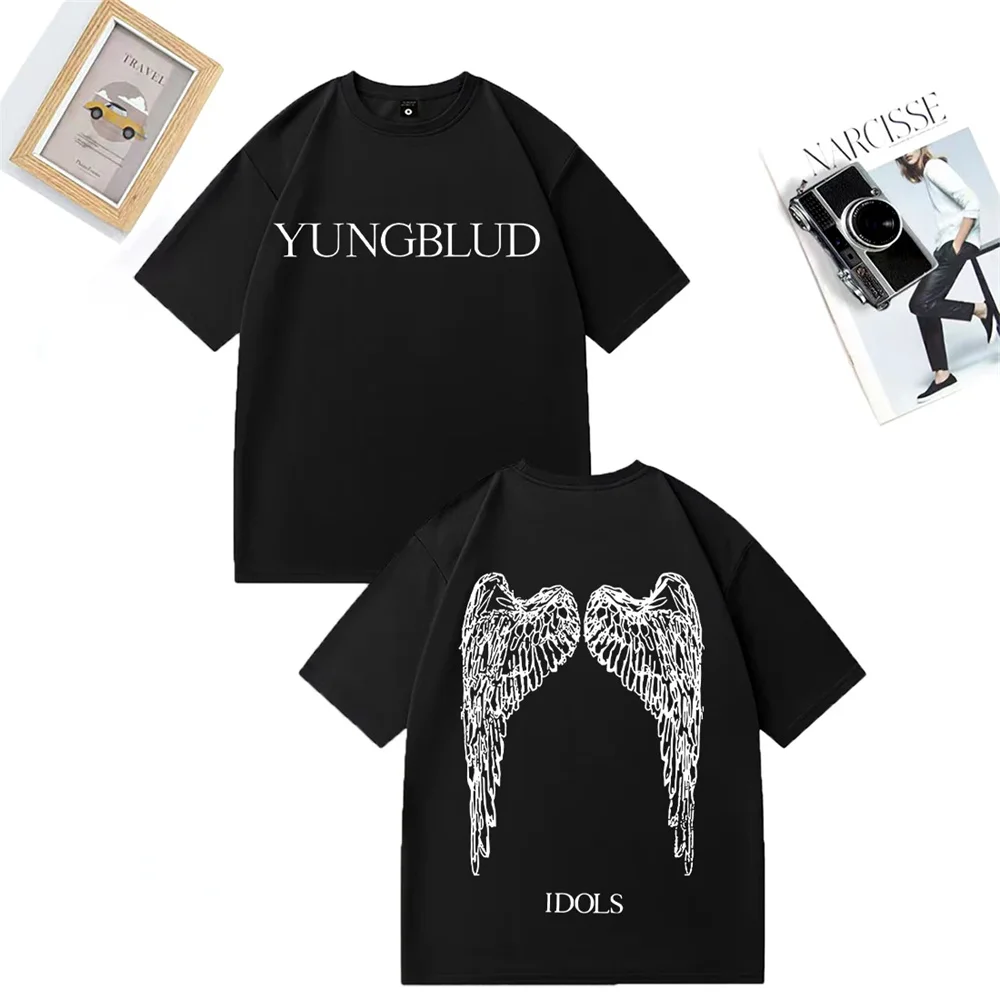 Yungblud Idols World Tour 2025 Hip Hop Aesthetic Wings Tshirt Cool Cotton Tees T Shirt New Fashion Men