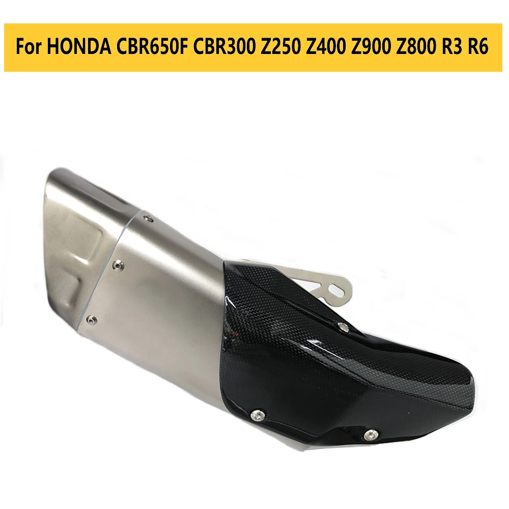 

Motorcross Exhaust Universal Escape Moto Motorcycle Pipe Muffler Bicycle For HONDA CBR650F CBR300 Z250 Z400 Z900 Z800 R3 R6