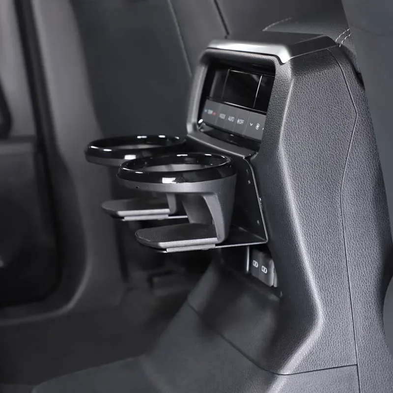 

Carbon Steel Black For Toyota Land Cruiser Prado 250 LC250 2024+ Car Armrest Box Rear Water Cup Holder Car Interior Accessories