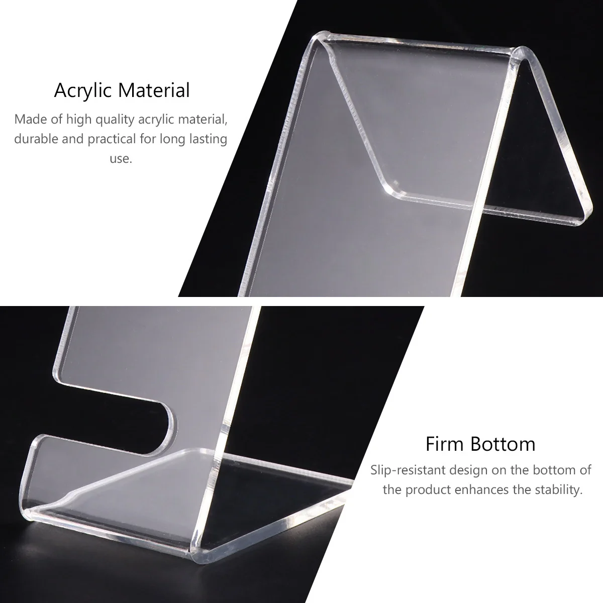 

4Pcs Transparent Watch Display Holder Acrylic Bracelet Stand Scratch Resistant Stable Base for Shop Home Organization Rack