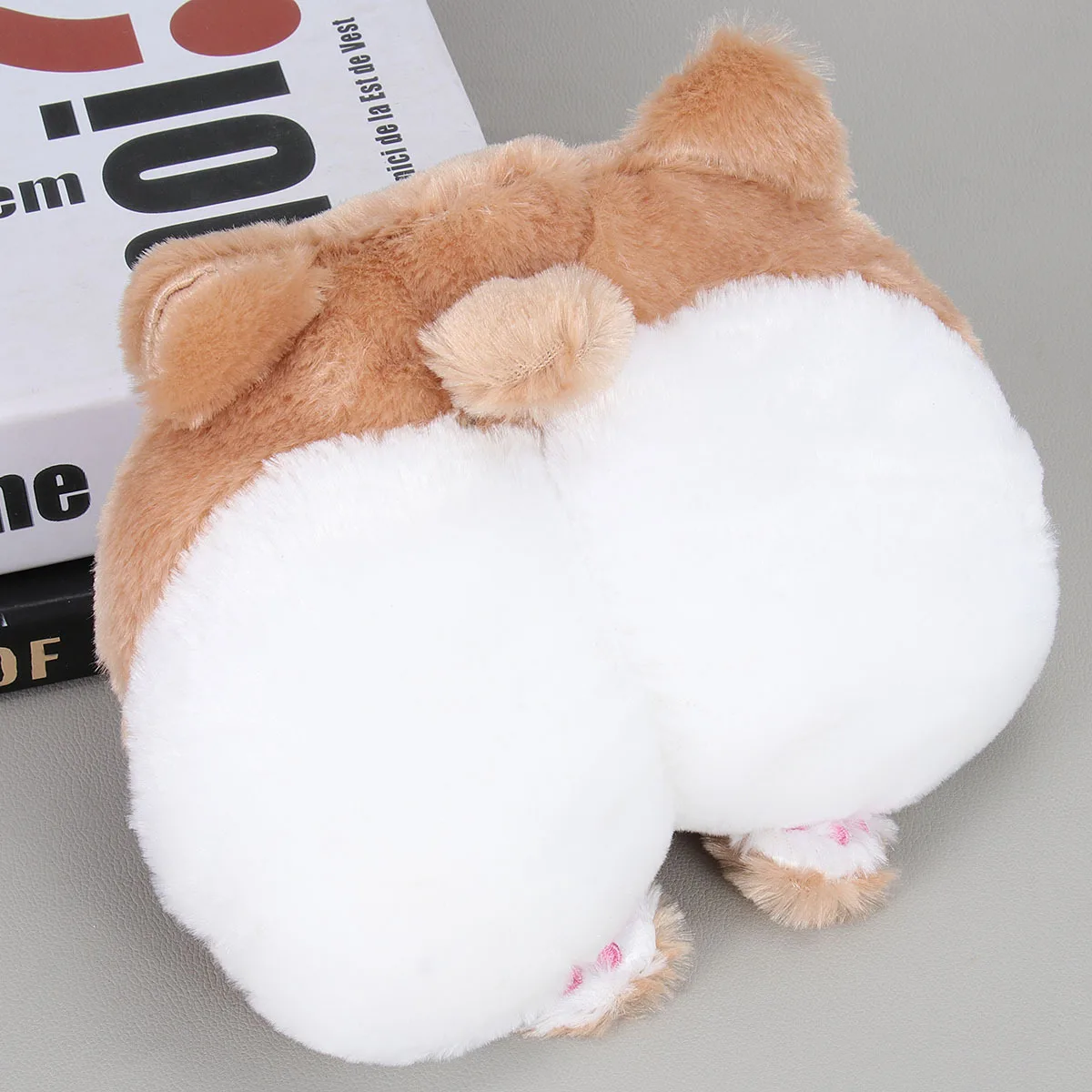 

Corgi Butt Car Seat Neck Pillow Brown Soft PP Cotton Car Headrest Cushion Comfortable Auto Travel Pillow for Home Office Bedroom