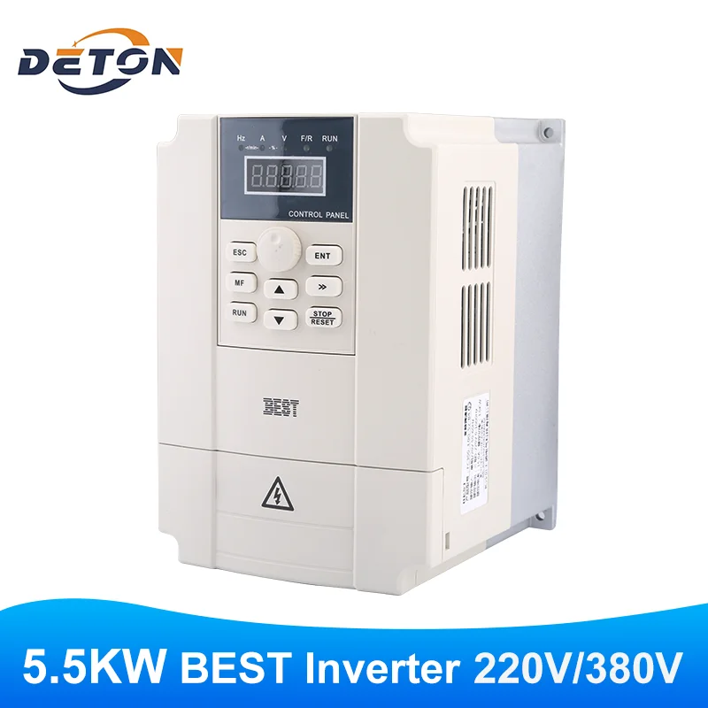 

5.5KW BEST inverter 220V/380V 1 phase 3 phase engraving machine spindle motor inverter for woodworking CNC milling machine