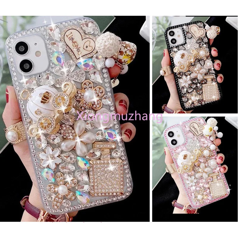 

Bling Luxury Rhinestone Diamond Case for Huawei Honor 10X Lite 9X Lite 9X Pro for Honor 60 50 30 20 Pro Lite Crystal Phone Cover