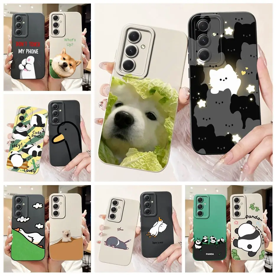 For Samusng Galaxy A24 4G Case A34 A54 5G Cute Fashion Cartoon Back Cover Soft Silicone Phone Case For Samsung A54 A 24 34 Shell