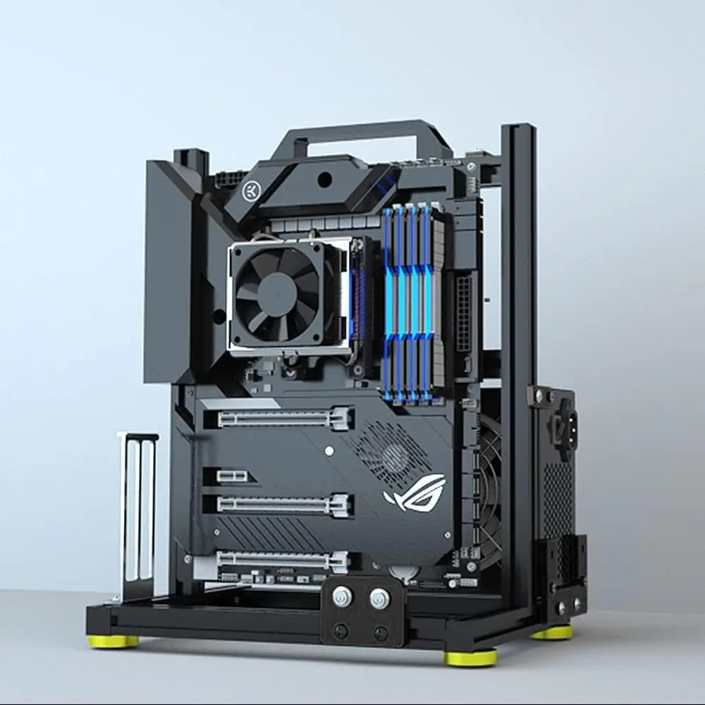 Estrutura de Bancada de Teste para PC Aberta, Gabinete DIY para ITX ATX MATX EATX, Chassi em Liga de Alumínio