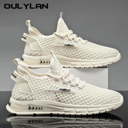 Men's Shoes Summer Hollow Mesh Breathable Shoes Men Casual Sports Running Sneakers Fashion Comfortable Mens Beach Shoes