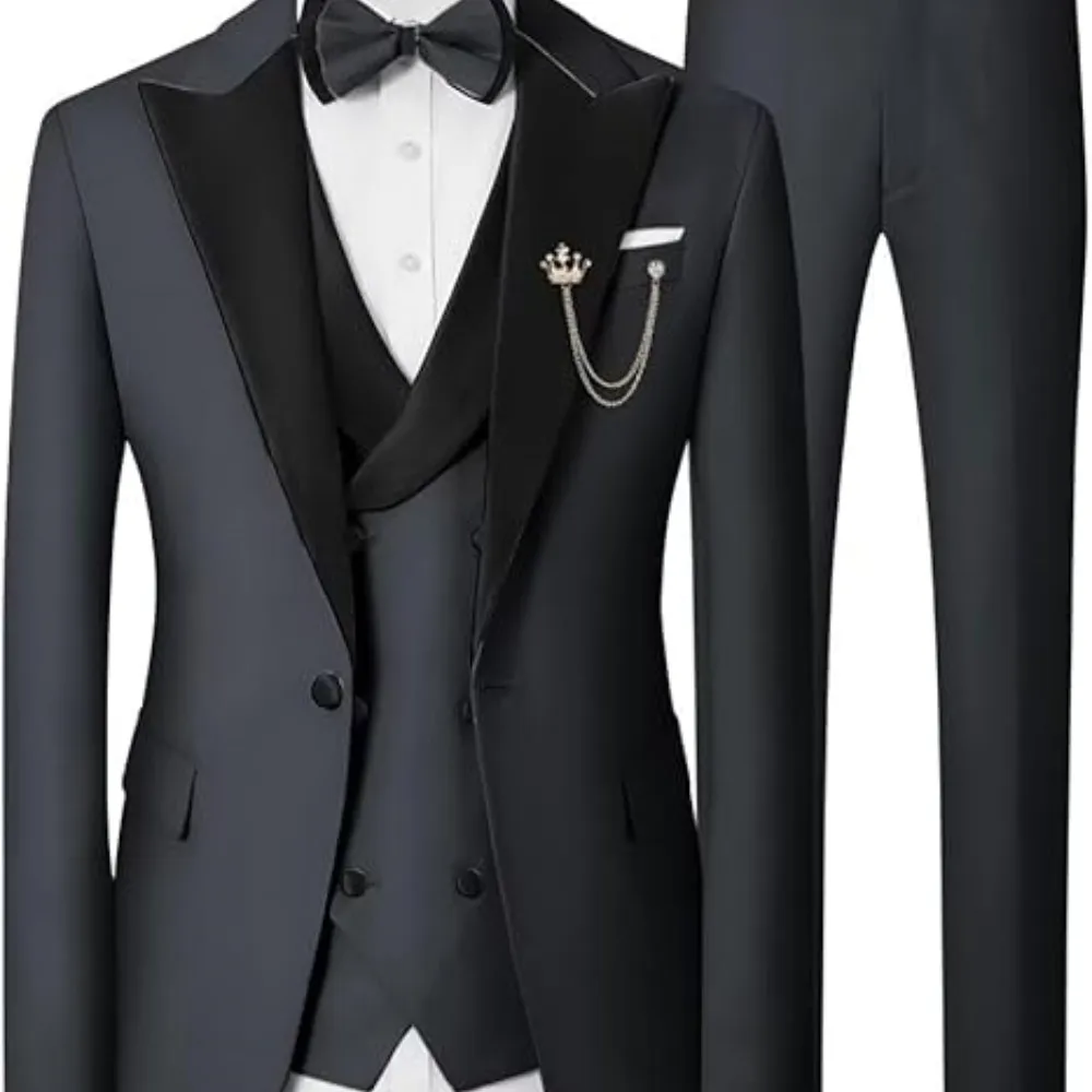 

3-piece coat + trousers + jacket men's suit men's suit groom's tuxedo PROM suit business use in multiple occasions